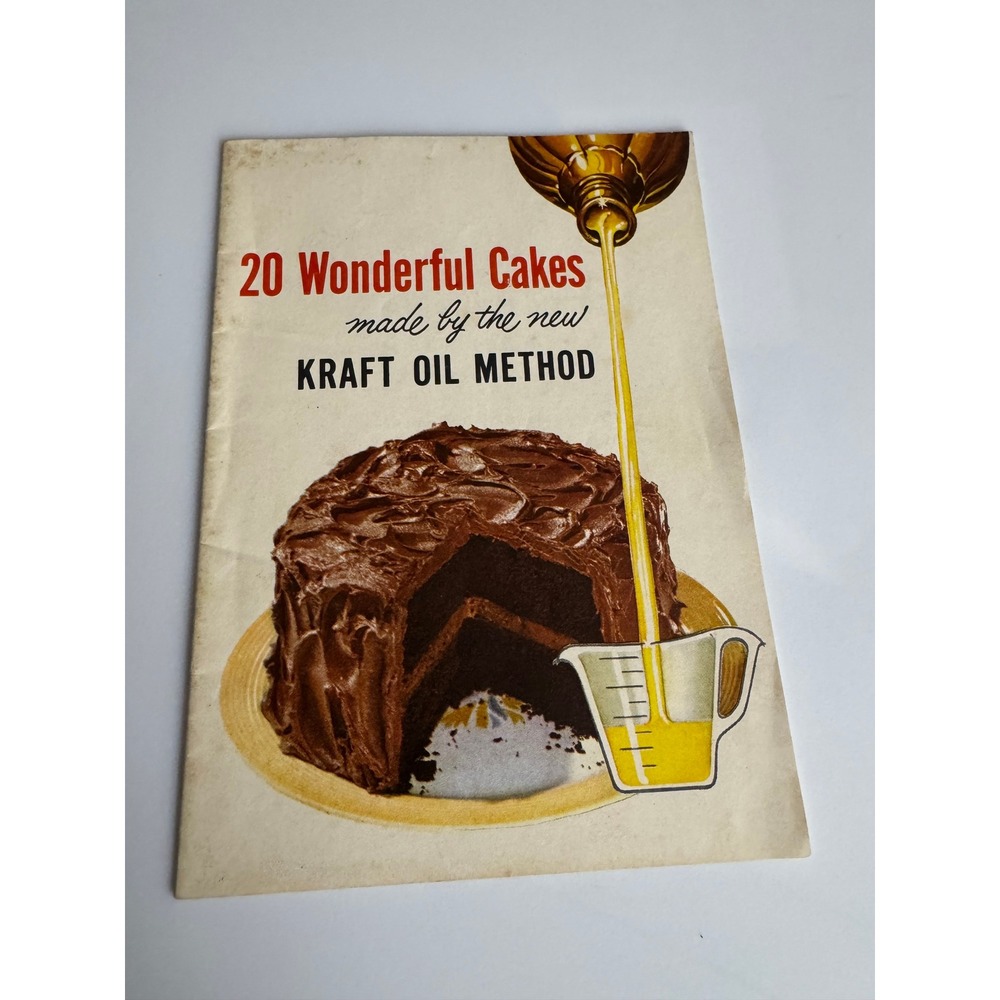 Vintage 1955 Kraft Oil Method 20 Wonderful‎ Cakes Recipe Booklet Advertising